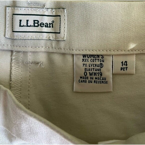 L.L.Bean Women's Wrinkle Free Bayside Pants Original Fit Hidden Comfort Size 14 - Picture 7 of 7
